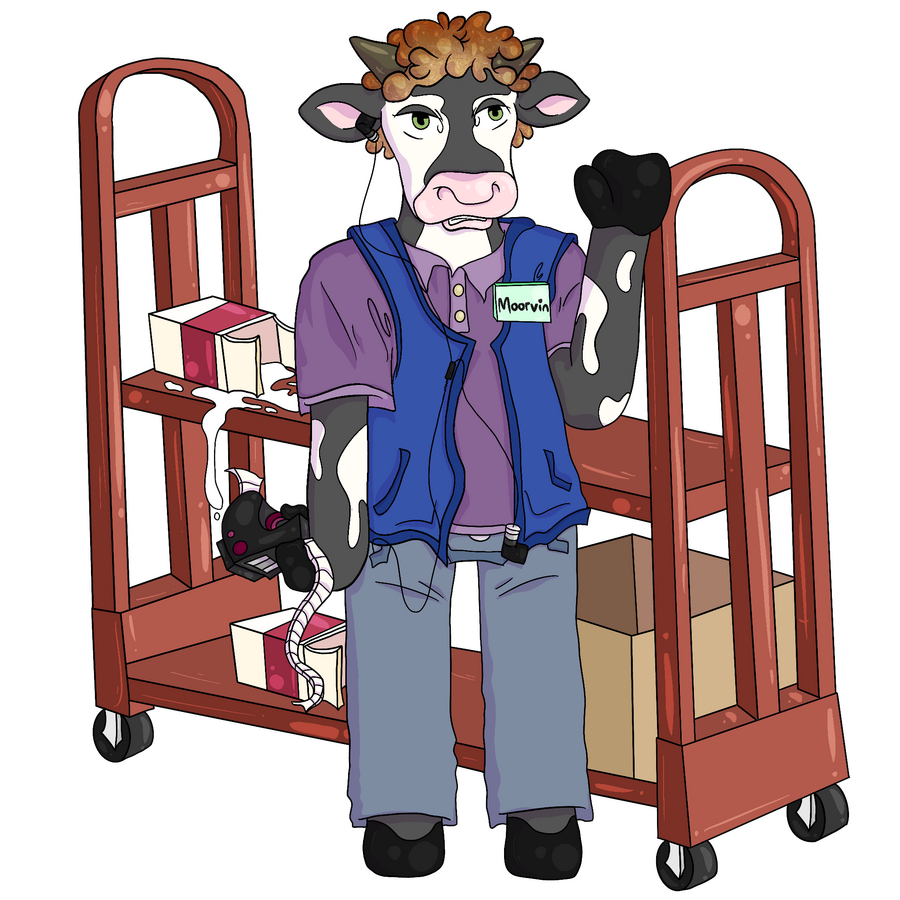 Grocery Store Employee Cow