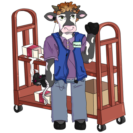 Grocery Store Employee Cow