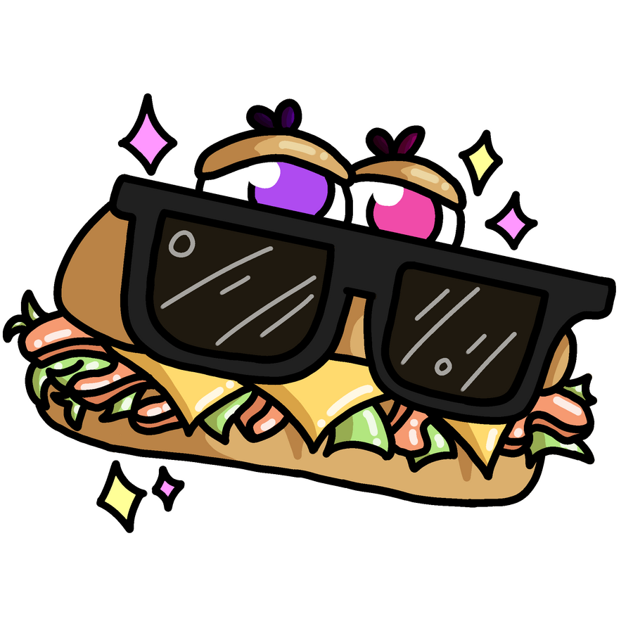 Cool Sunglasses Sandwich Emote